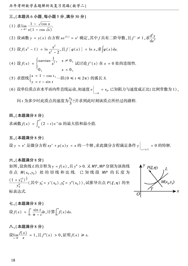 1995考研数学二真题公众号&ldquo;考研小舟&rdquo;持续更新中公众号：考研小舟_27考研真题_考研数学一、二、三历年真题+考研数学资料（1994-2026）_考研数学真题（1987-2026）_数学二