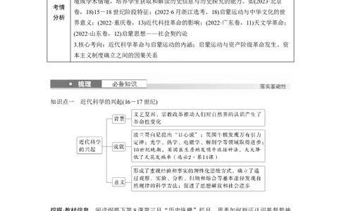 板块四　第十二单元　第34讲　近代科学革命与启蒙运动_07高考历史_2025年新高考资料_一轮复习_2025高考大一轮复习讲义+课件精准备考2025年新高三历史一轮复习备课课件（完结）