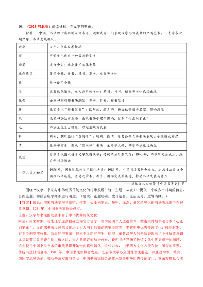 第01讲中华文明的起源与早期国家（练习）（解析版）_07高考历史_2025年新高考资料_一轮复习_2025年高考历史一轮复习讲练测（新教材新高考）（完结）_讲义+练习