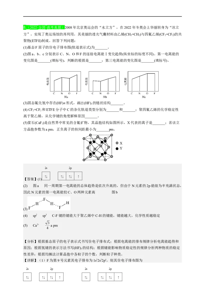 点击13『见微知著』物质结构与性质--2023年高考化学热点&middot;重点&middot;难点（全国通用）（解析版）_05高考化学_通用版（老高考）复习资料_2023年复习资料_专项复习