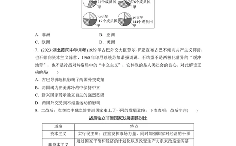 板块6第14单元训练41　世界殖民体系的瓦解与新兴国家的发展_07高考历史_2024年新高考资料_1.2024一轮复习_2024年高考历史一轮复习讲义（部编版）_学生版在此文件夹_学生用书Word版文档