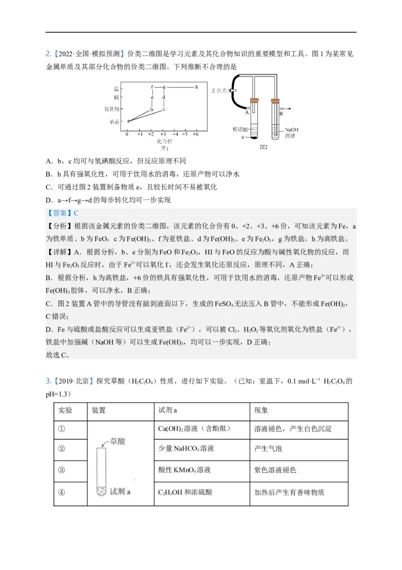 点击07『牛刀小试』小实验+小流程--2023年高考化学热点&middot;重点&middot;难点（全国通用）（解析版）_05高考化学_通用版（老高考）复习资料_2023年复习资料_专项复习