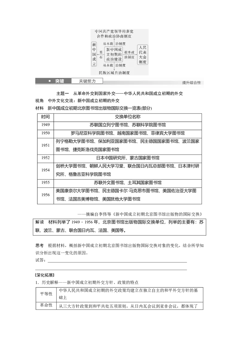 板块三　第十一单元　第35讲　中华人民共和国成立初期的外交与社会主义基本制度的建立_07高考历史_2025年新高考资料_一轮复习_2025高考大一轮复习历史（通史版）_大一轮复习讲义