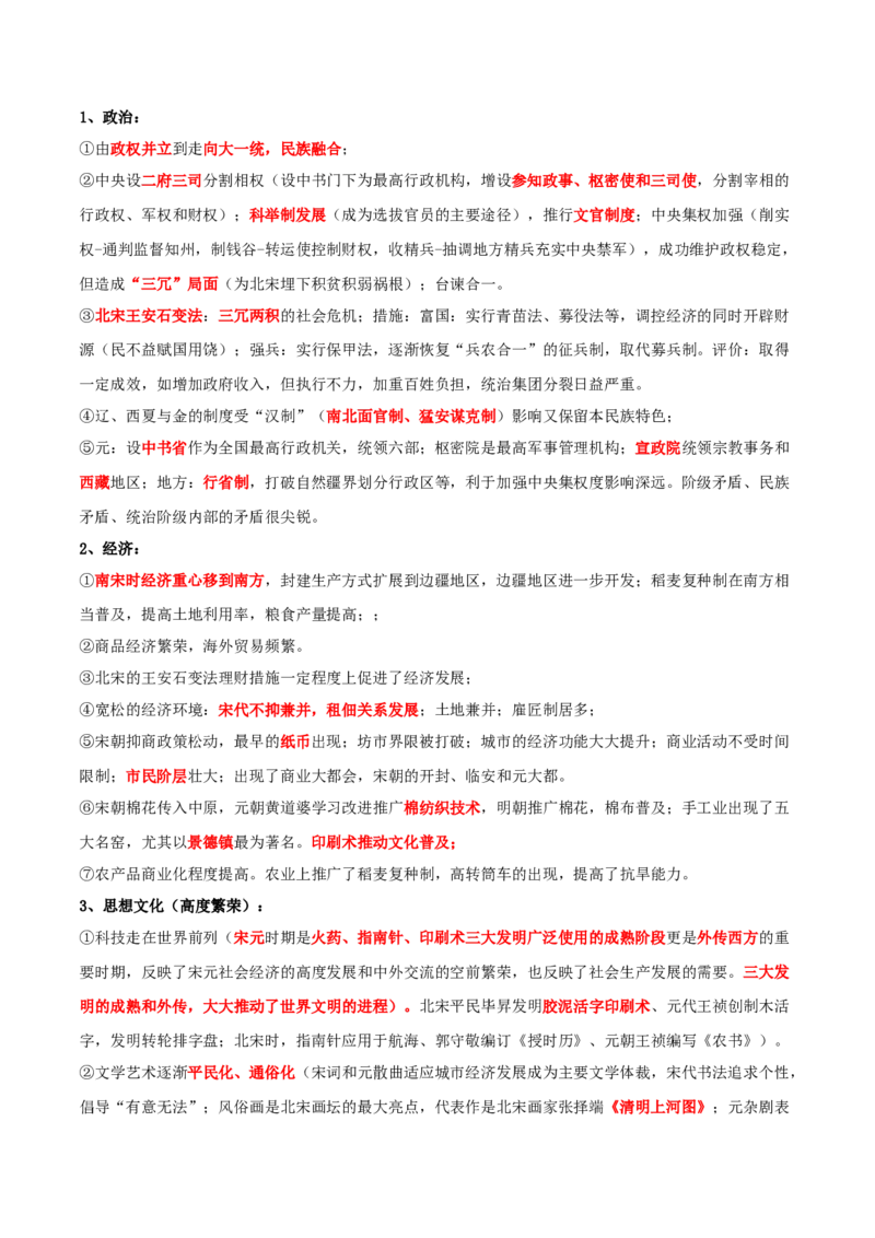 秘籍012024高考考前抢分必记核心知识点扫描&mdash;&mdash;中国古代史-备战2024年高考历史抢分秘籍（新高考专用）_07高考历史_2024年新高考资料_52024三轮冲刺
