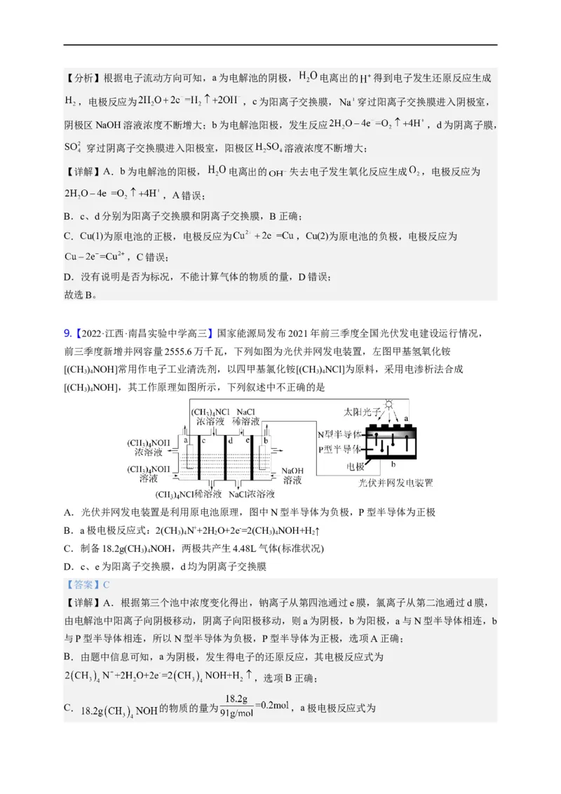点击08『风光时代』电化学--2023年高考化学热点&middot;重点&middot;难点（全国通用）（解析版）_05高考化学_通用版（老高考）复习资料_2023年复习资料_专项复习
