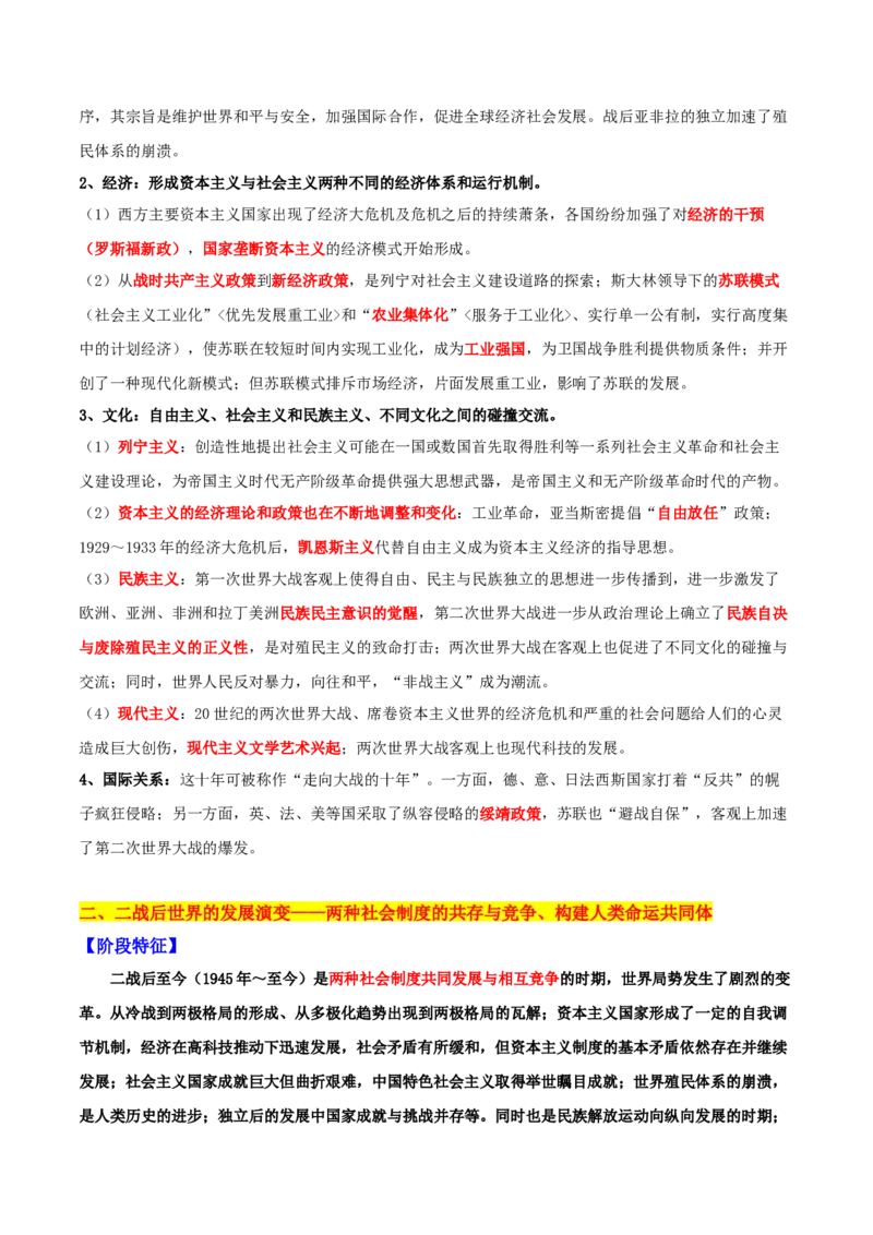 秘籍032024高考考前抢分必记核心知识点扫描&mdash;&mdash;世界史-备战2024年高考历史抢分秘籍（新高考专用）_07高考历史_2024年新高考资料_52024三轮冲刺
