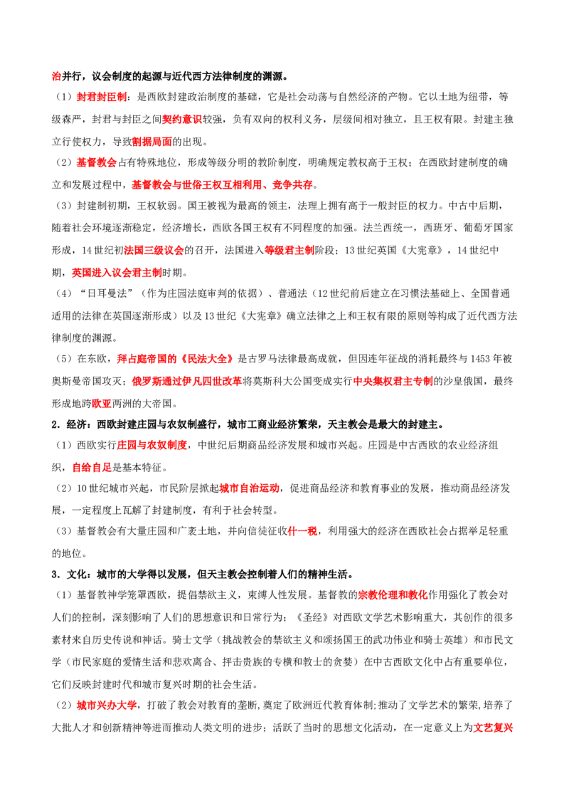 秘籍032024高考考前抢分必记核心知识点扫描&mdash;&mdash;世界史-备战2024年高考历史抢分秘籍（新高考专用）_07高考历史_2024年新高考资料_52024三轮冲刺