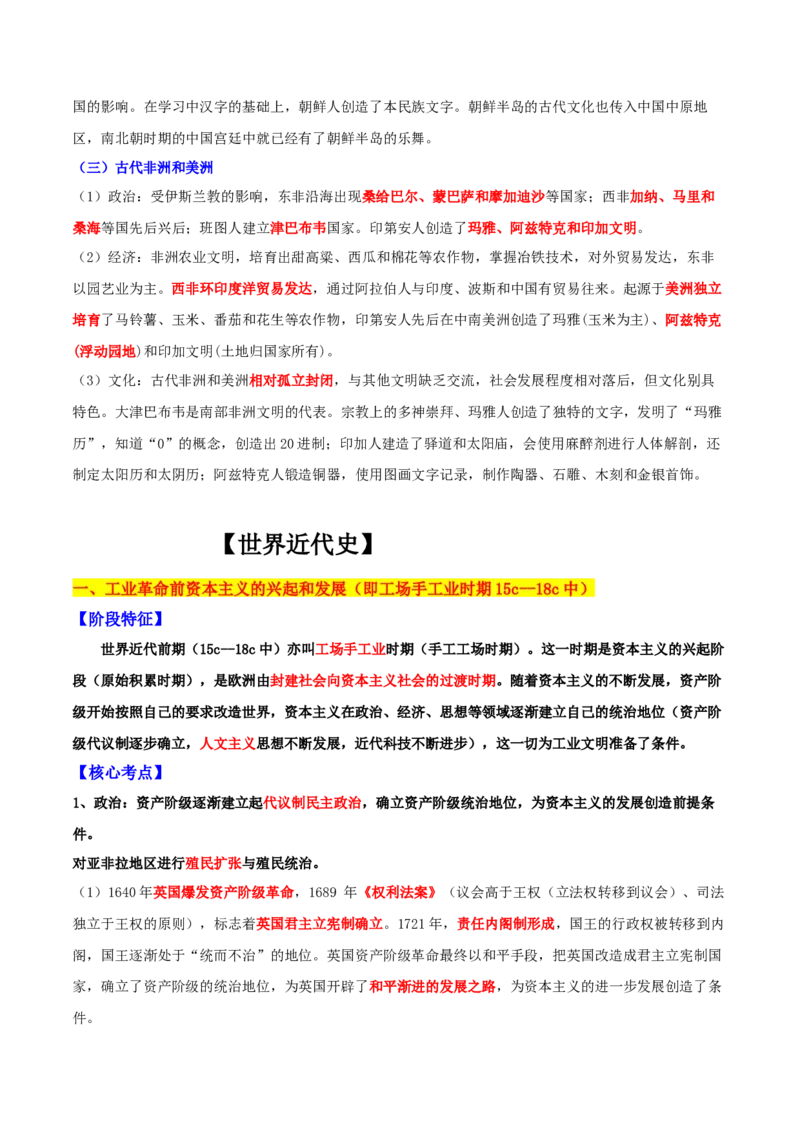 秘籍032024高考考前抢分必记核心知识点扫描&mdash;&mdash;世界史-备战2024年高考历史抢分秘籍（新高考专用）_07高考历史_2024年新高考资料_52024三轮冲刺