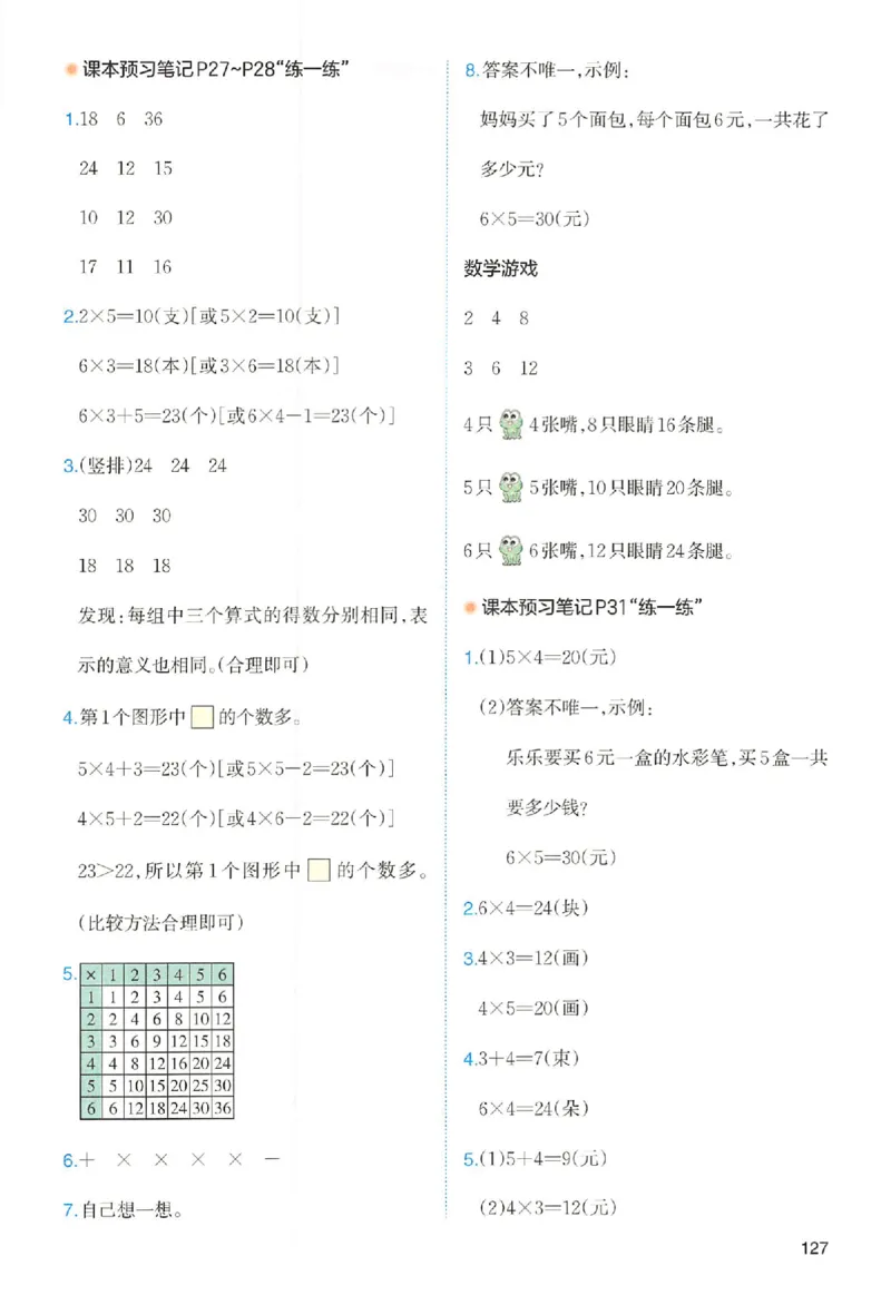 二年级数学人教版上册25秋《一本课本预习笔记》_语数英1-6年级《一本课本预习笔记》_数学人教版上册_二年级数学人教版上册25秋《一本课本预习笔记》(1)