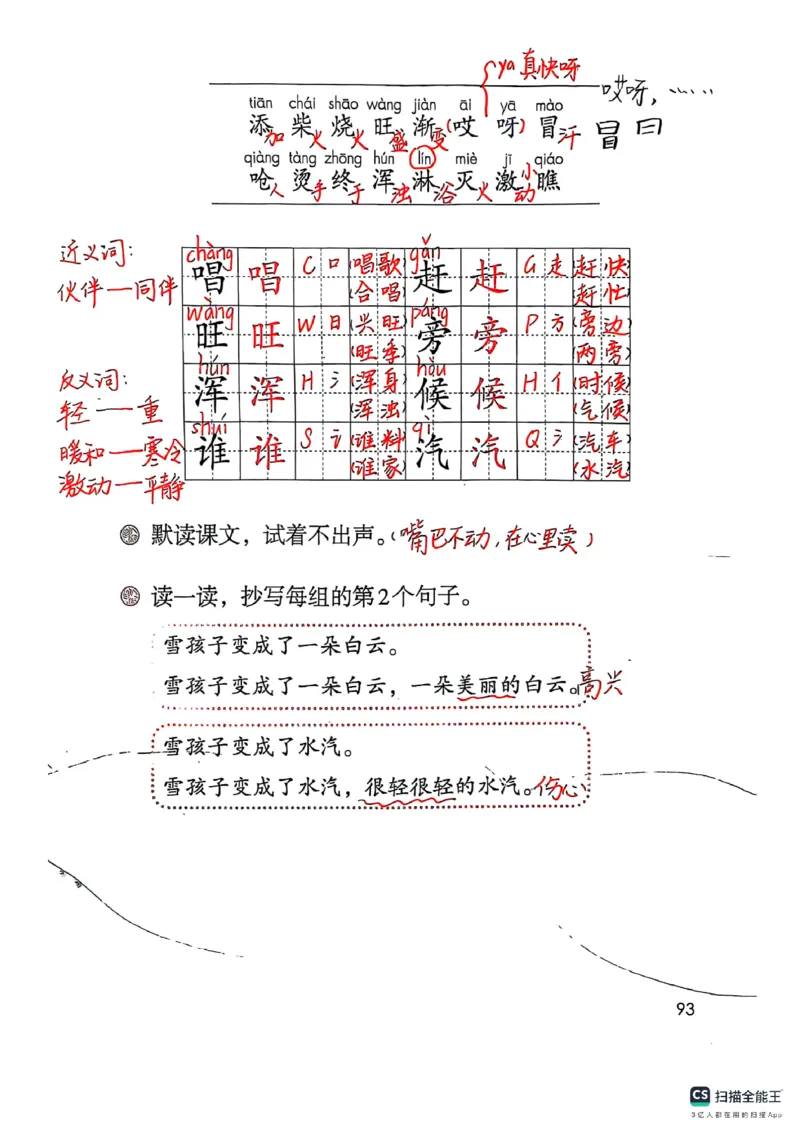 二上语文笔记(1)(3)(1)_小学1-6年级常用的上册资源汇总_二年级上册资料(1)
