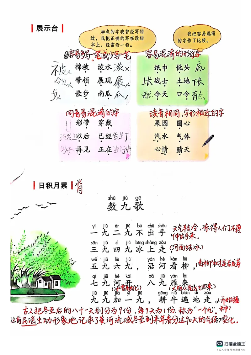 二上语文笔记(1)(3)(1)_小学1-6年级常用的上册资源汇总_二年级上册资料(1)