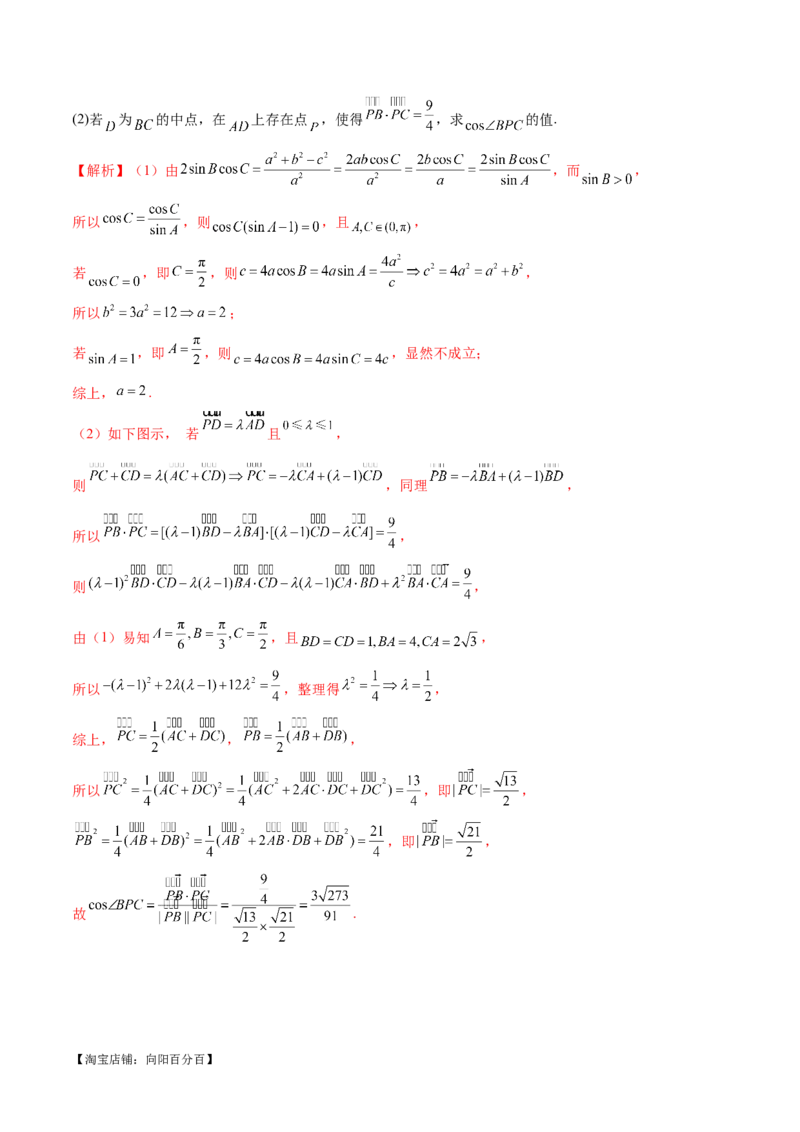 模块五解三角形与平面向量（测试）（解析版）_02高考数学_新高考复习资料_2024年新高考资料_二轮复习资料_2024年高考数学二轮复习讲练测（新教材新高考）_配套练习（原卷版+解析版）