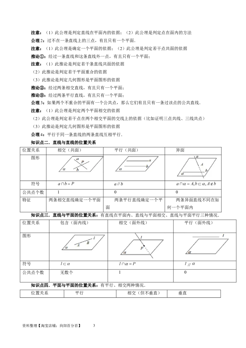 第02讲空间点、直线、平面之间的位置关系（六大题型）（讲义）（教师版）_02高考数学_新高考复习资料_2024年新高考资料_一轮复习资料_第七章立体几何与空间向量