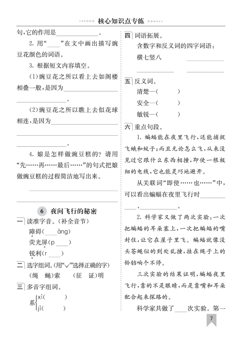 七彩课堂四语上单元核心知识点专练_25秋1-6年级语文上册课件教案_25秋统编版语文四年级上册_统编版语文四年级上册教学资源包（25秋七彩课堂）_10.期末复习_单元核心知识点专练