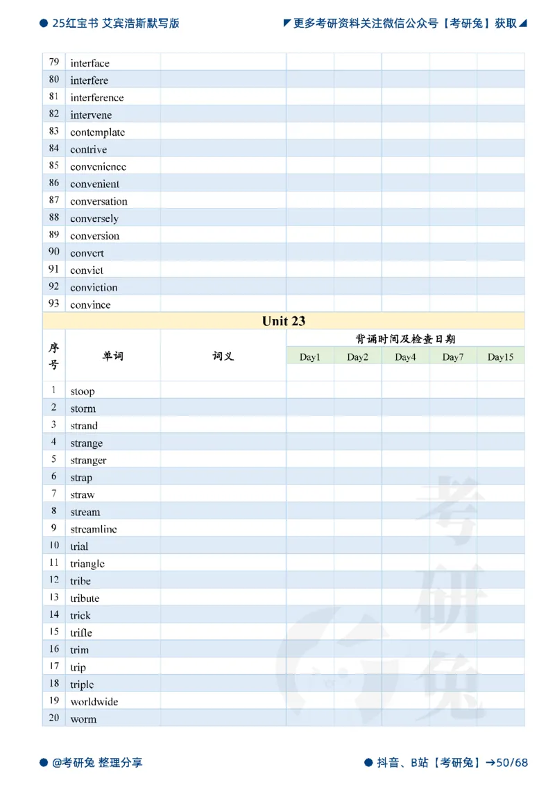2025考研红宝书默写本-基础词_27考研真题_考研英语一、二真题+解析（1994-2026）_考研词汇默写本合集_红宝书默写本