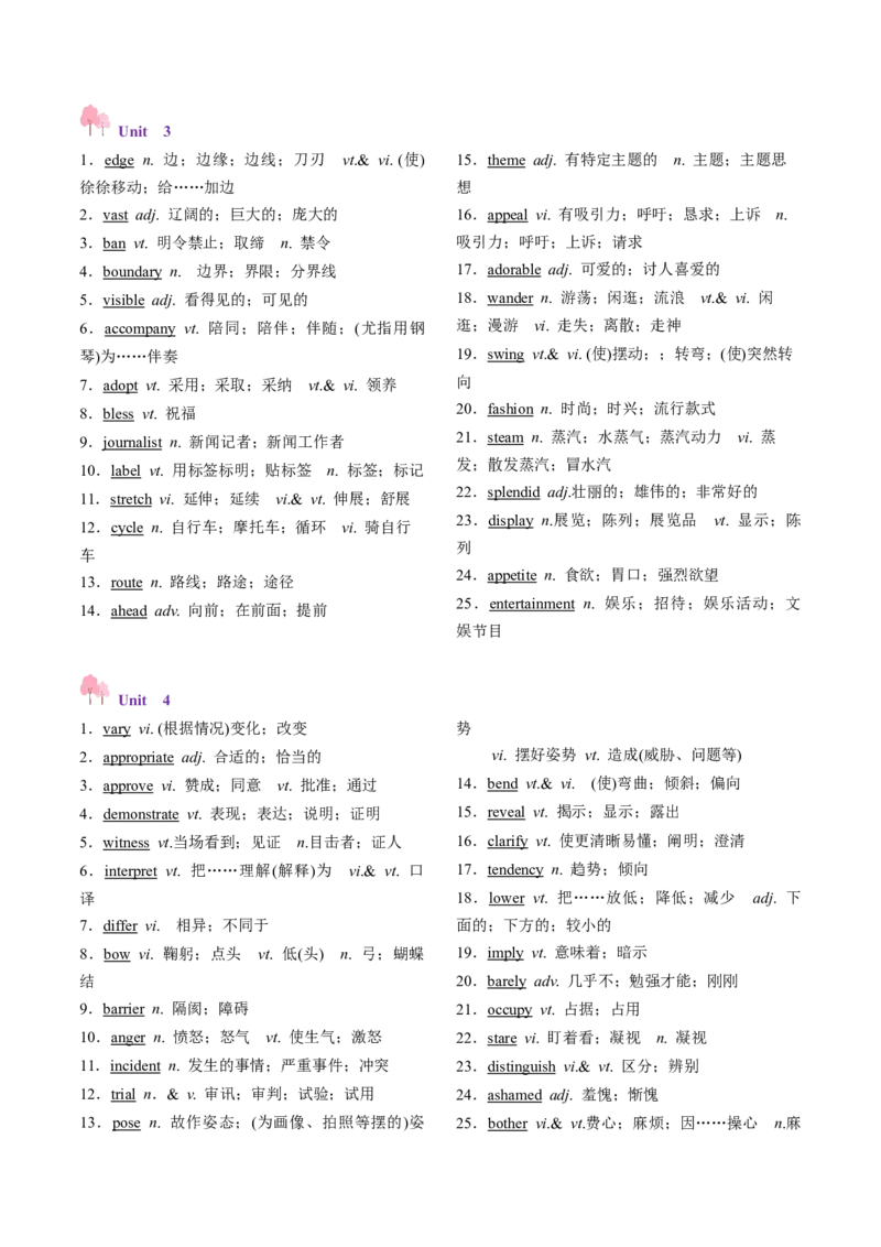 第02讲单词+短语（选择性必修一~选择性必修二）重点易考单词变形+词义辨析（讲义）（解析版）_03高考英语_2025年新高考资料_一轮复习_词汇