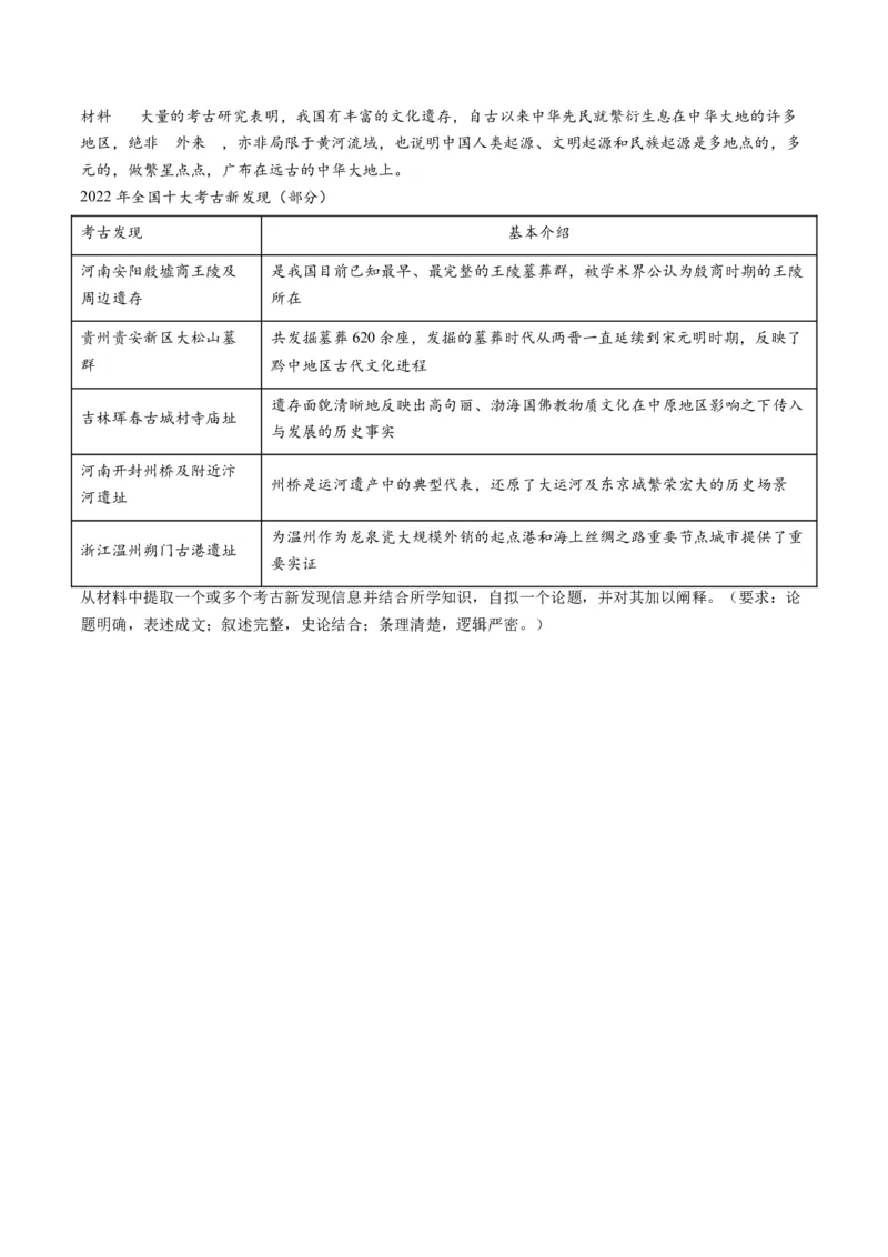 模块检测卷01中国古代史测试卷（原卷版）_07高考历史_新高考复习资料_2024年新高考复习资料_二轮复习资料_2024年高考历史二轮复习讲练测（新教材新高考）_配套练习