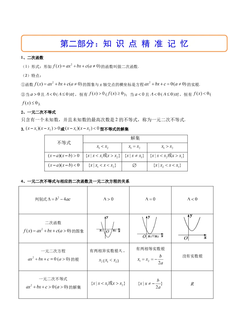 第04讲一元二次函数（方程，不等式）(精讲+精练）（教师版）_02高考数学_新高考复习资料_2023年新高考资料_一轮复习_2023新高考数学一轮复习讲练测（新教材新高考）
