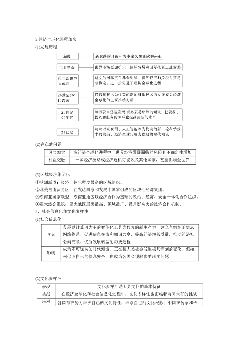 板块四　第十八单元　第62讲　当代世界发展的特点与主要趋势_07高考历史_2025年新高考资料_一轮复习_2025高考大一轮复习历史（通史版）_学生用书Word版文档全书_大一轮复习讲义