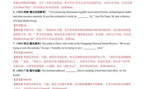 第03讲代词（练习）（解析版）_03高考英语_新高考复习资料_2025年新高考复习_2025年高考英语一轮复习讲练测（新教材新高考，含2024年高考真题）_语法