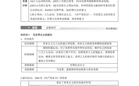 板块四　第十六单元　第51讲　马克思主义的诞生与传播_07高考历史_2025年新高考资料_一轮复习_2025高考大一轮复习讲义+课件精准备考2025年新高三历史一轮复习备课课件（完结）