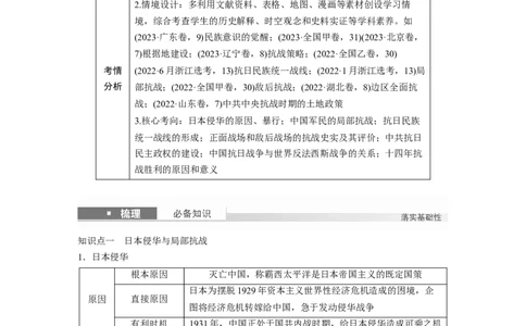 板块二　第八单元　第22讲　中华民族的抗日战争_07高考历史_2025年新高考资料_一轮复习_2025高考大一轮复习讲义+课件精准备考2025年新高三历史一轮复习备课课件（完结）