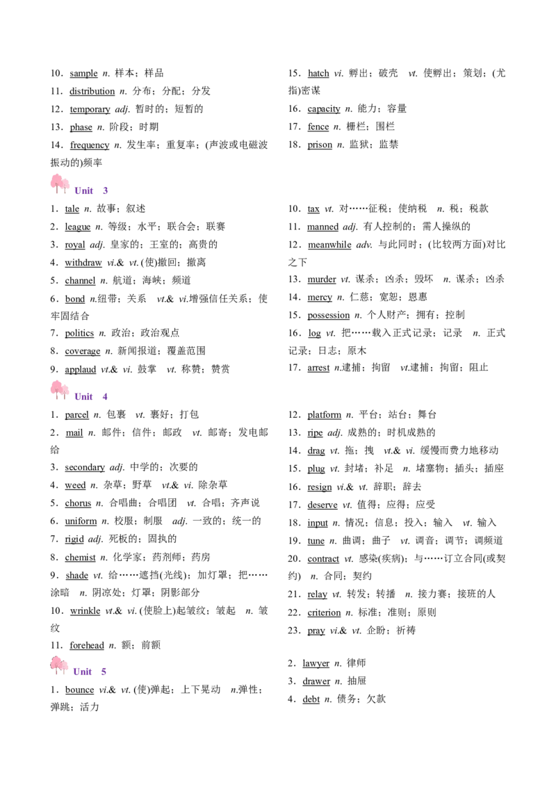 第03讲单词+短语（选择性必修三~选择性必修四）重点易考单词变形+词义辨析（讲义）（解析版）_03高考英语_新高考复习资料_2025年新高考复习_词汇