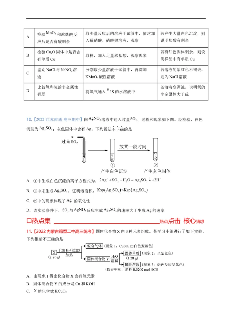 点击06『辨玉识金』物质鉴别、实验设计与评价--2023年高考化学热点&middot;重点&middot;难点（全国通用）（测试版）_05高考化学_通用版（老高考）复习资料_2023年复习资料_专项复习