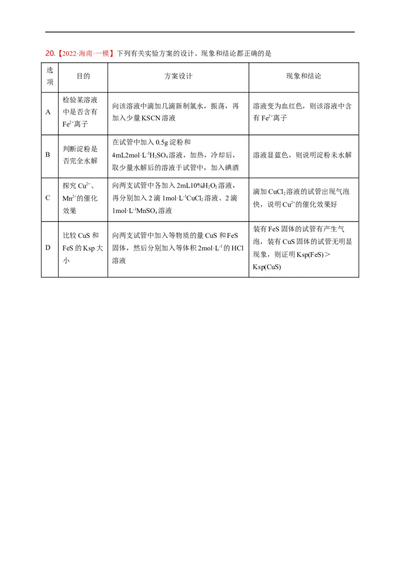 点击06『辨玉识金』物质鉴别、实验设计与评价--2023年高考化学热点&middot;重点&middot;难点（全国通用）（测试版）_05高考化学_通用版（老高考）复习资料_2023年复习资料_专项复习