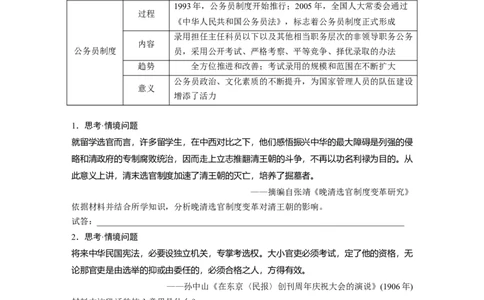 版块五　第十六单元　第52讲　中西方官员选拔与管理_07高考历史_2025年新高考资料_一轮复习_2025高考大一轮复习讲义+课件精准备考2025年新高三历史一轮复习备课课件（完结）