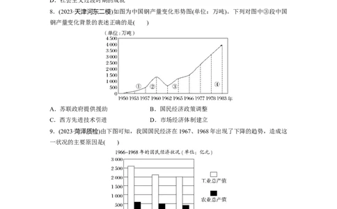 板块三　第十一单元　训练36　社会主义建设在探索中曲折发展_07高考历史_2025年新高考资料_一轮复习_2025高考大一轮复习历史（通史版）_学生用书Word版文档全书_一轮复习67练