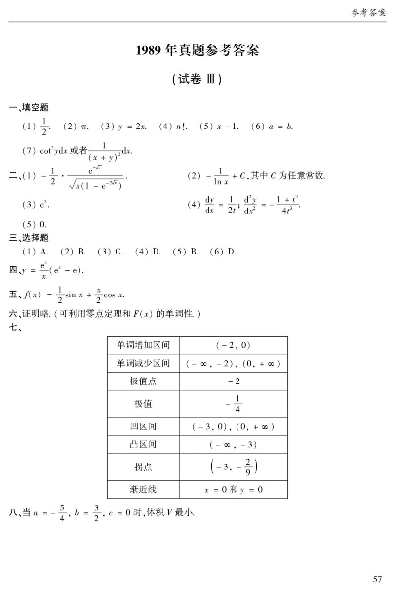 2003年数二真题答案速查公众号&ldquo;考研小舟&rdquo;持续更新中公众号：考研小舟_27考研真题_考研数学一、二、三历年真题+考研数学资料（1994-2026）_考研数学真题（1987-2026）_数学二