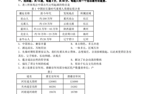 江苏省扬州中学2022-2023学年高三上学期1月月考历史试题_07高考历史_历史高考模拟题_新高考_2023年