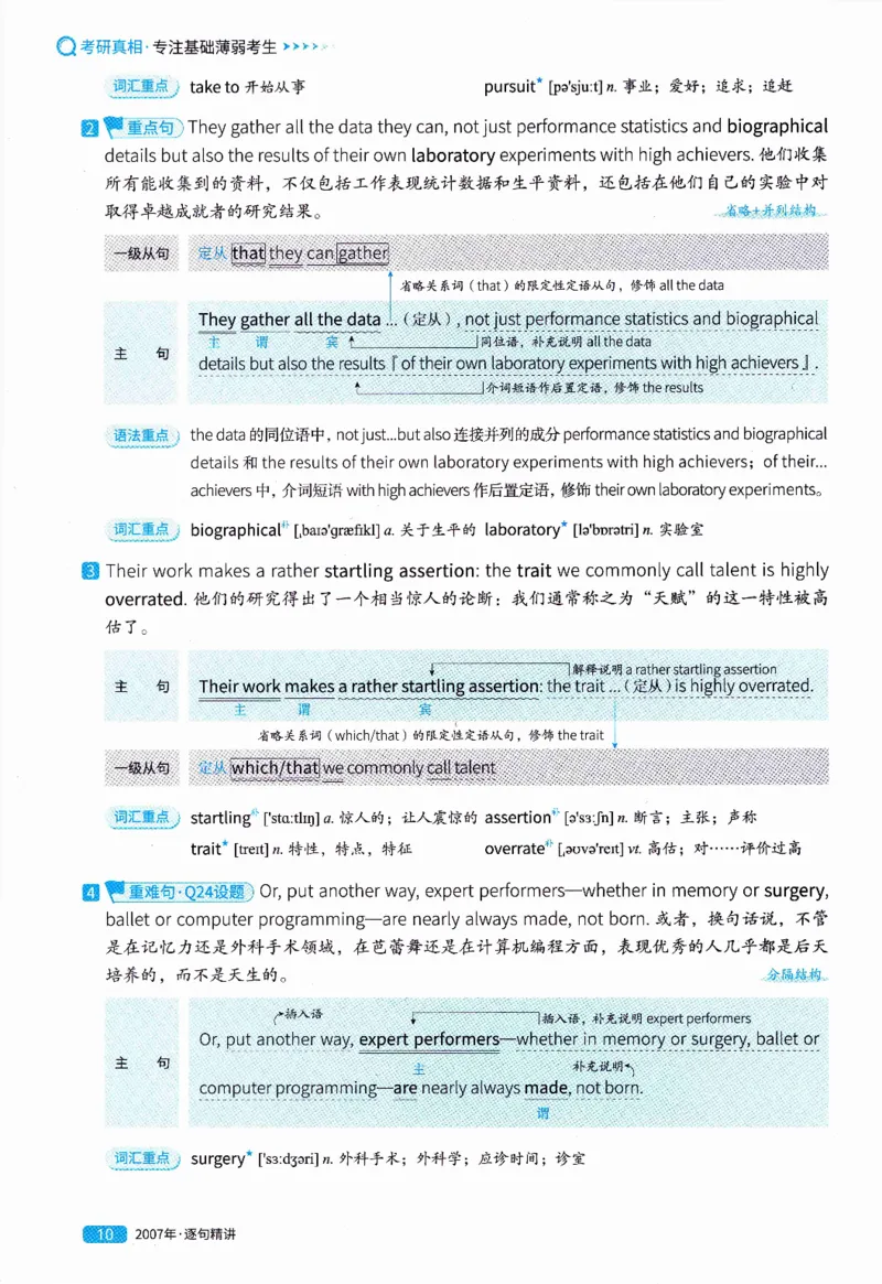 真题解析篇（一）逐句精讲英语(二）2007-2016_压缩_27考研真题_考研英语一、二真题+解析（1994-2026）_02.考研真相_2027《考研真相》（英二）