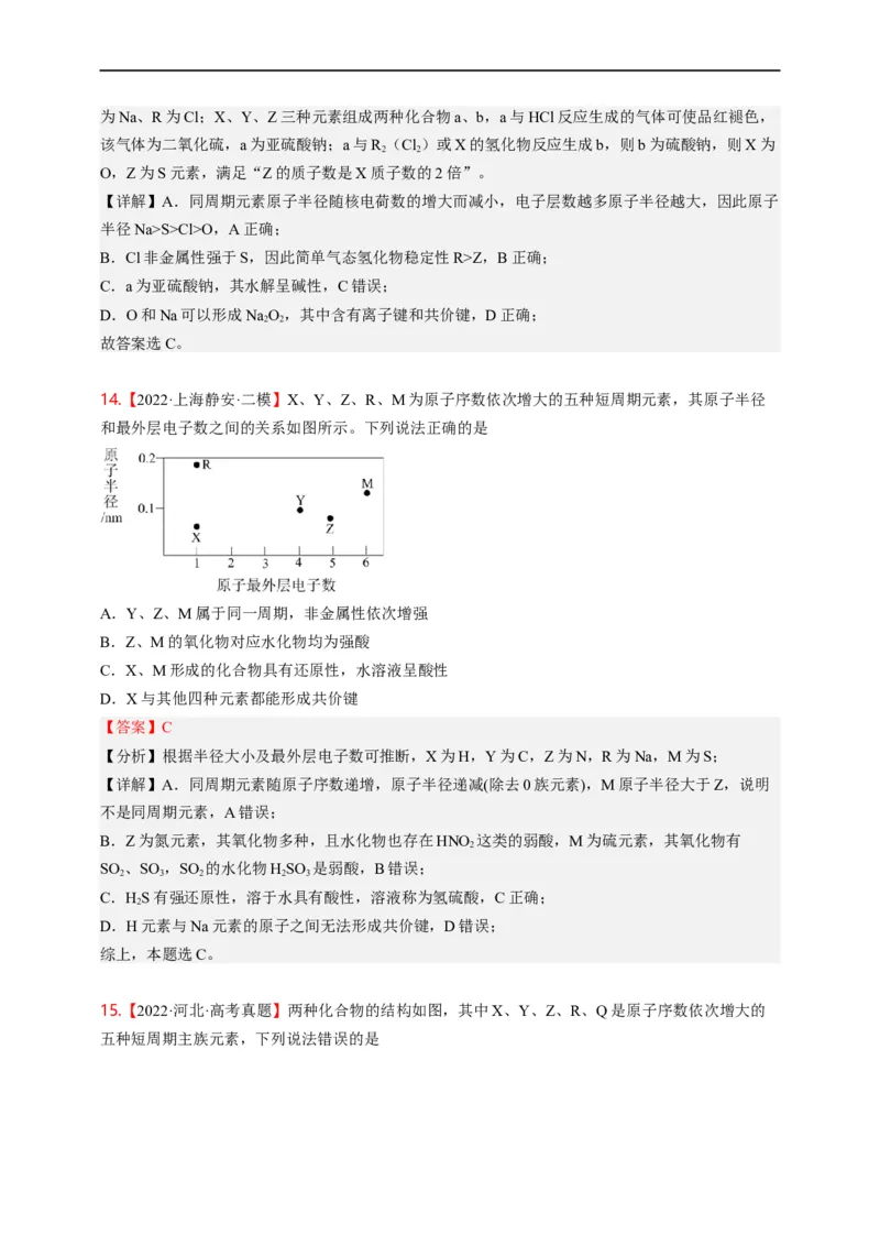 点击05『原来是你』元素周期律--2023年高考化学热点&middot;重点&middot;难点（全国通用）（解析版）_05高考化学_通用版（老高考）复习资料_2023年复习资料_专项复习