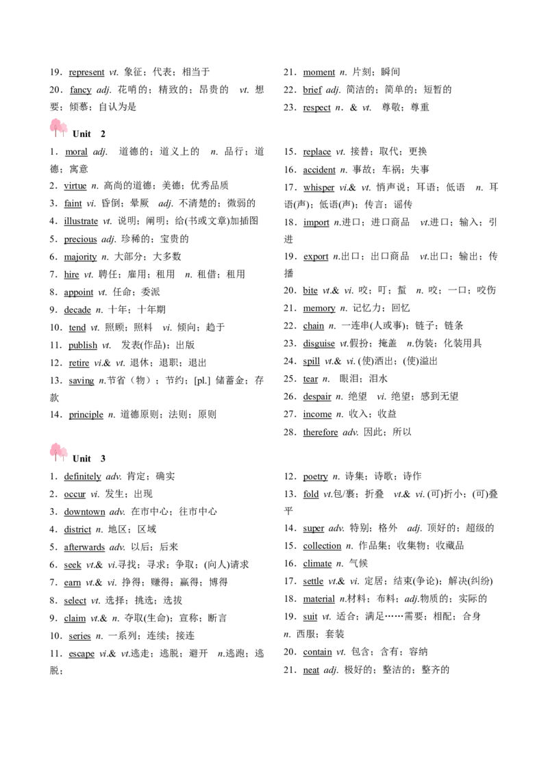 第01讲单词+短语（必修1~必修3）重点易考单词变形+词义辨析（讲义）（解析版）_03高考英语_新高考复习资料_2025年新高考复习_词汇