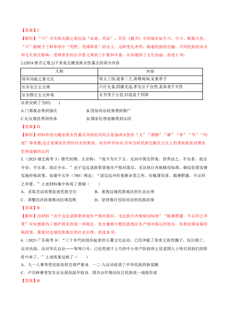 热点01历史视角下的2025年非遗春晚（讲义）（解析版）_07高考历史_2025年新高考资料_二轮复习_上好课2025年高考历史二轮复习讲练测（新高考通用）3379861