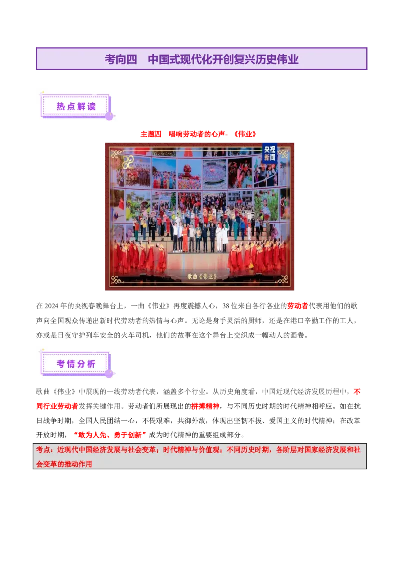 热点01历史视角下的2025年非遗春晚（讲义）（解析版）_07高考历史_2025年新高考资料_二轮复习_上好课2025年高考历史二轮复习讲练测（新高考通用）3379861