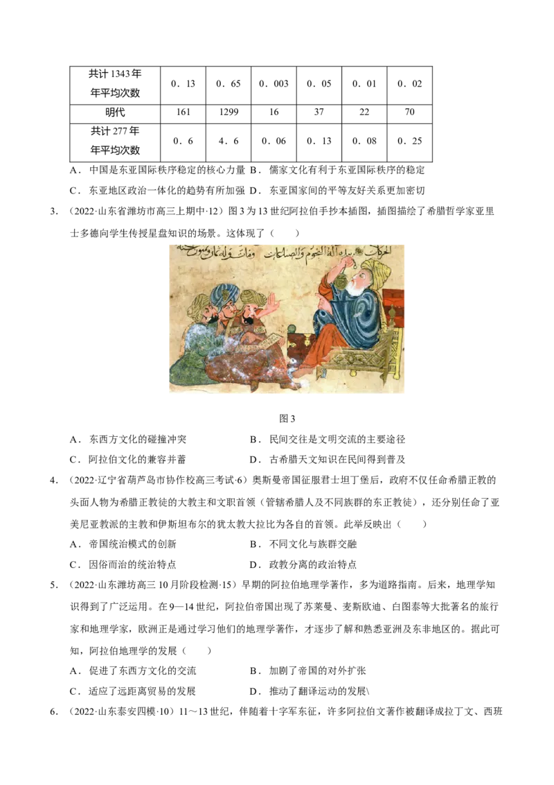第02讲中古时期的世界（原卷版）_07高考历史_新高考复习资料_2023年新高考复习资料_2023年高考历史一轮复习讲练测（新高考专用）_世界史