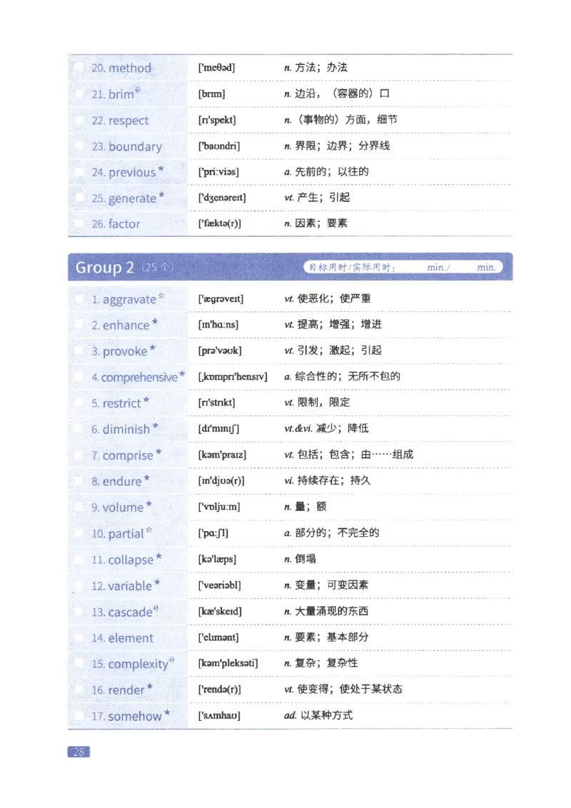 27考研词汇闪过真题重点阅读词汇_27考研真题_考研英语一、二真题+解析（1994-2026）_考研词汇默写本合集_02.词汇闪过_附册（共9本）