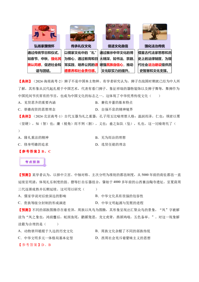 热点05《哪吒2》现象级热映&mdash;传承和弘扬中国传统文化（讲义）（解析版）_07高考历史_2025年新高考资料_二轮复习_01高考语文等多个文件