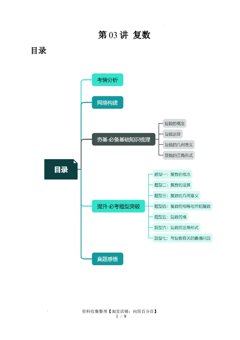 第03讲复数（七大题型）（讲义）（原卷版）_02高考数学_新高考复习资料_2024年新高考资料_一轮复习资料_完2024年高考数学一轮复习讲练测(课件+讲义+练习)（新高考）