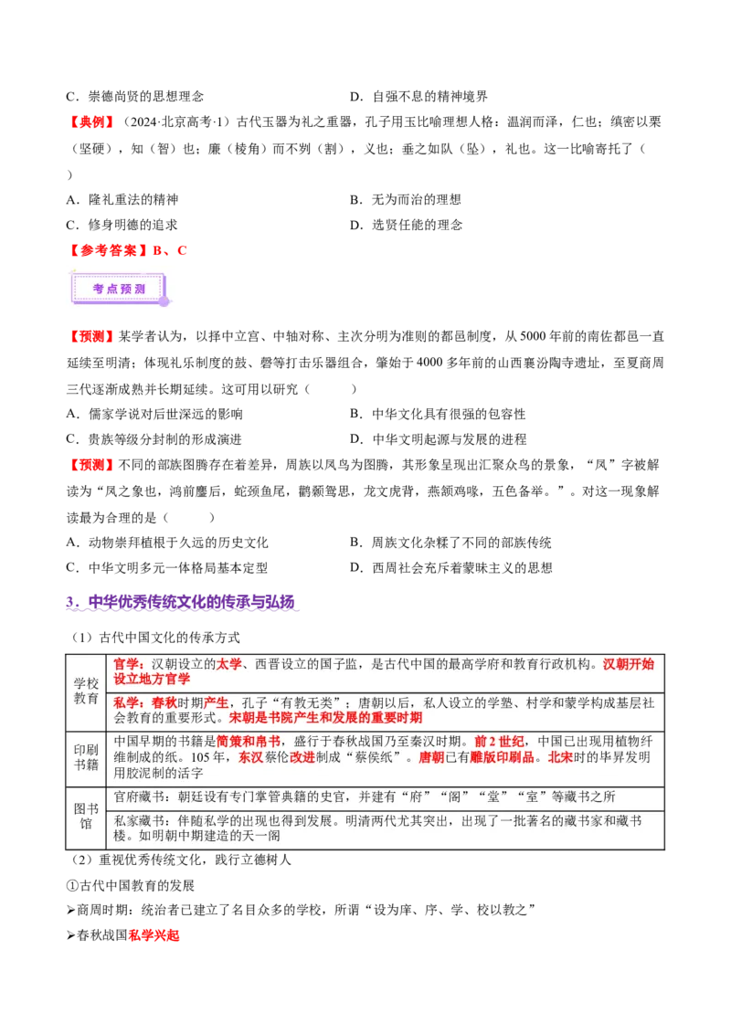 热点05《哪吒2》现象级热映&mdash;传承和弘扬中国传统文化（讲义）（原卷版）_07高考历史_2025年新高考资料_二轮复习_01高考语文等多个文件