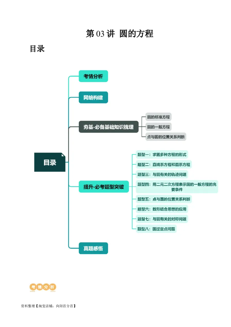 第03讲圆的方程（八大题型）（讲义）（解析版）_02高考数学_新高考复习资料_2024年新高考资料_一轮复习资料_完2024年高考数学一轮复习讲练测(课件+讲义+练习)（新高考）