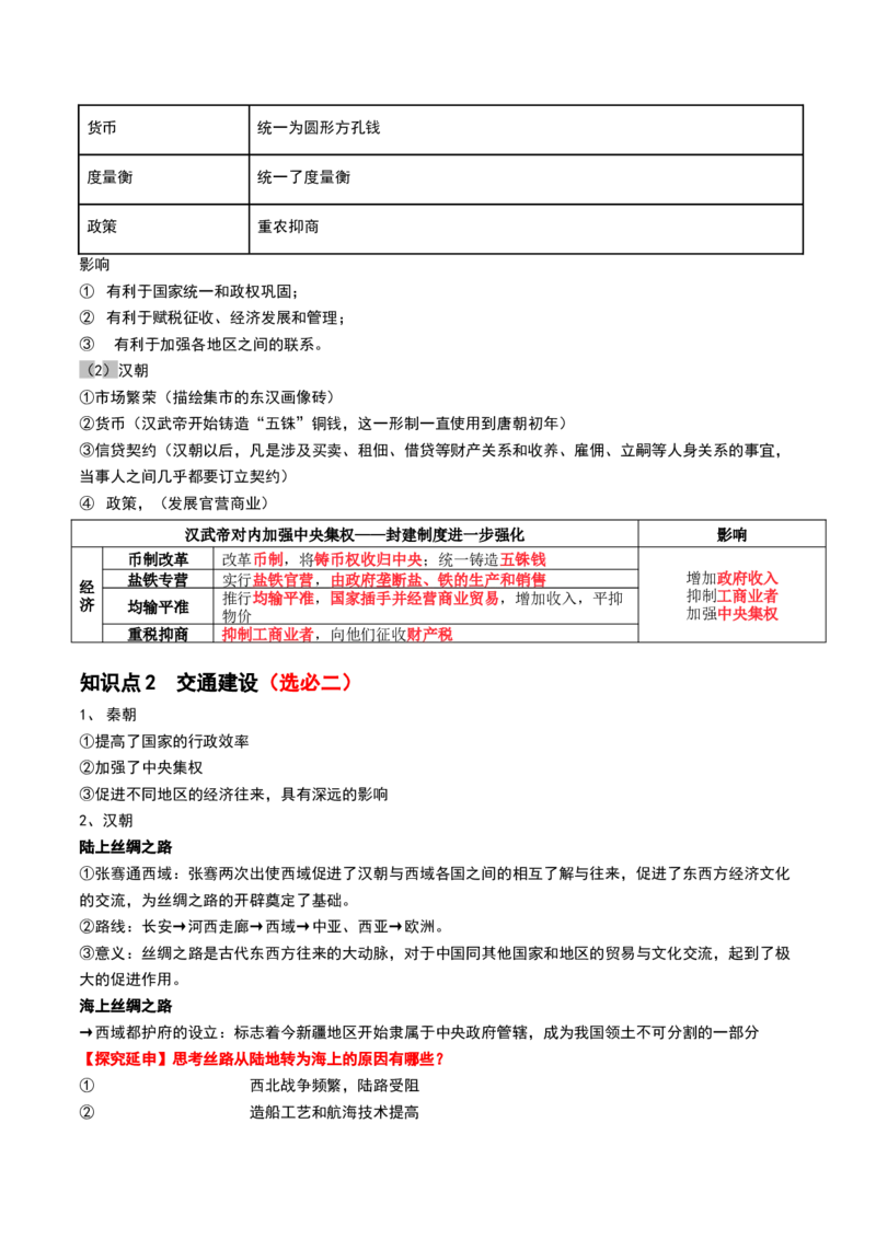 第03讲秦汉统一多民族封建国家的建立与巩固（讲义）（解析版）_07高考历史_2024年新高考资料_1.2024一轮复习_2024年高考历史一轮复习讲练测（新教材新高考）