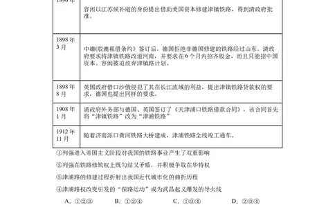 水陆交通的变迁专项练习--2024届高三历史统编版二轮复习原卷版_07高考历史_2024年新高考资料_2.2024二轮复习_2024届高三历史统编版二轮复习专项训练
