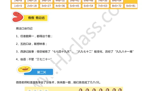 二年级暑假第二讲（表内乘法）学生版讲义_奥数专题合集_H003小学奥数培训班课程+习题_二年级_二（1）班_暑假班