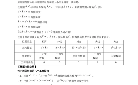 第04讲直线与圆、圆与圆的位置关系（九大题型）（讲义）（原卷版）_02高考数学_新高考复习资料_2024年新高考资料_一轮复习资料_❤有更新第八章平面解析几何