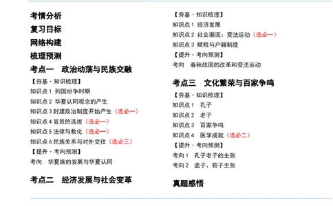 第02讲诸侯纷争与变法运动（讲义）（解析版）_07高考历史_2024年新高考资料_1.2024一轮复习_2024年高考历史一轮复习讲练测（新教材新高考）