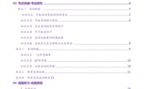 第01讲名词（讲义）（解析版）_03高考英语_新高考复习资料_2025年新高考复习_2025年高考英语一轮复习讲练测（新教材新高考，含2024年高考真题）_语法